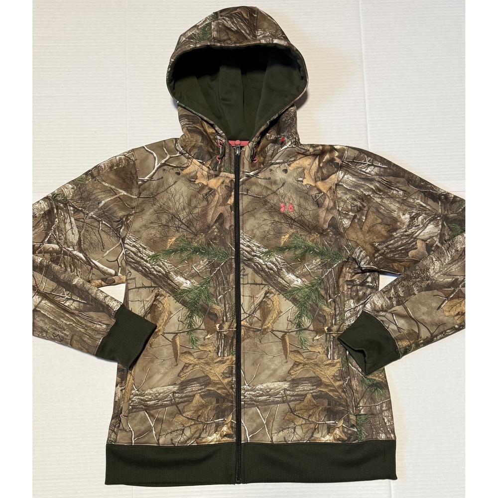 UNDER ARMOUR - Women's Realtree Camo Fleece Lined Hoodie Zip Jacket - Size Large